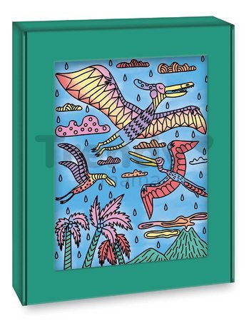 Maxi kreatívna sada Maľovanie Dinosaurus Magic Painting Dinosaur Atelier Janod 6 magických malieb od 6 rokov J07873