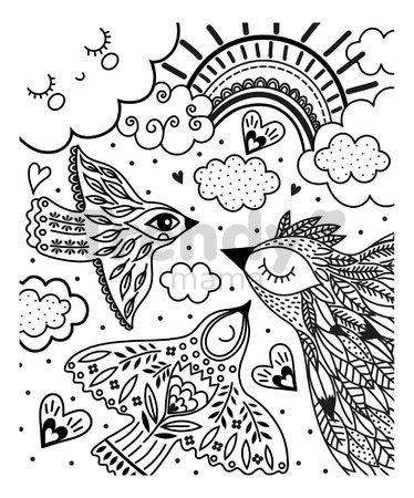 Maxi kreatívna sada Maľovanie Zvieratká v noci Magic Painting Good Night Atelier Janod 6 magických malieb od 6 rokov J07875