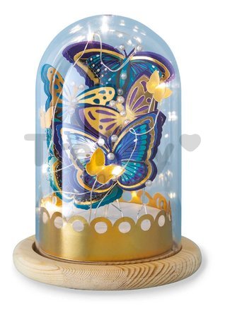 Kreatívna sada na výrobu dekorácie Svietiace motýle Illuminated Butterfly Bell Jar Atelier Janod 10-dielna od 8 rokov J07878