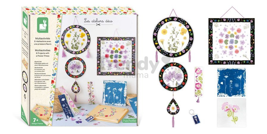 Maxi kreatívna sada Herbár Multi-activities with a Flower Press Atelier Janod XXL sada s aktivitami od 7 rokov J07879