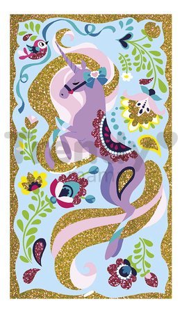 Midi kreatívna sada farebný piesok Jednorožec Glitter Unicorns Atelier Janod s trblietkami od 7 rokov J07883
