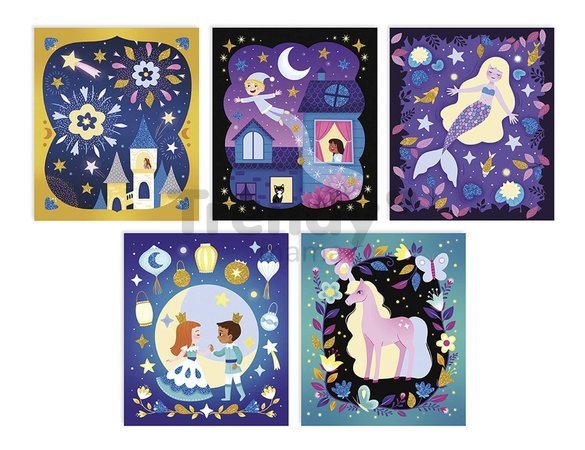 Maxi kreatívna sada Čarovná noc Magic Night Atelier Janod trblietavý piesok svietiaci v tme od 5 rokov J07885