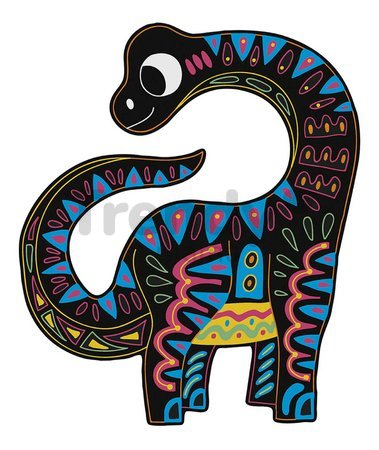 Mini kreatívna sada Dinosaury Scratch Art Dinosaur Cut Outs Atelier Janod vyškrabovacie obrázky 5 kariet od 5 rokov J07889