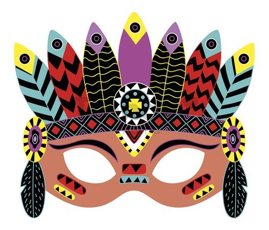 Mini kreatívna sada Party Masky Scratch Art Party Masks Atelier Janod vyškrabovacie obrázky 5 masiek od 5 rokov J07890