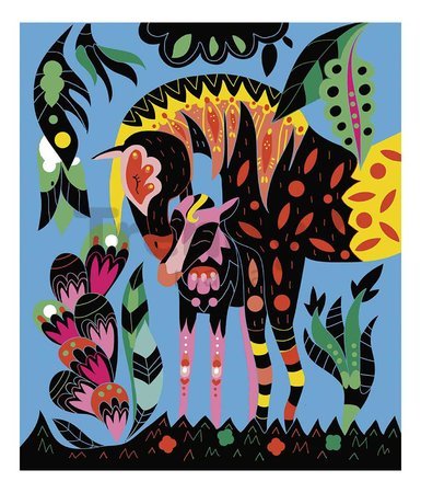 Maxi kreatívna sada Kone a Jednorožce Scratch Art Horses and Unicorns Atelier Janod vyškrabovacie obrázky 8 kariet od 7 rokov J07895