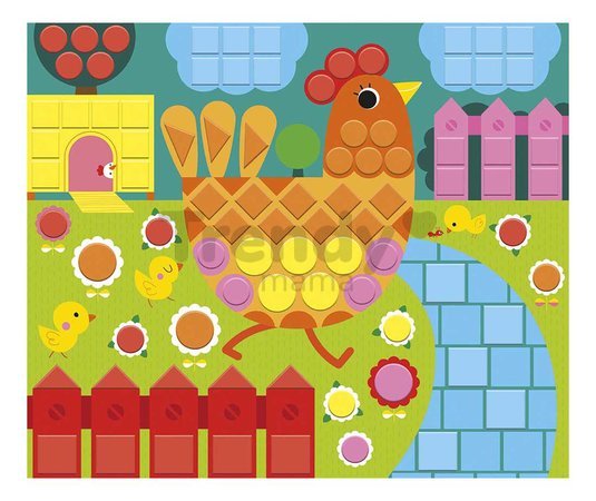 Mini kreatívna sada Mozaika Zvieratká Mosaics Animals Atelier Janod 3 karty J07899