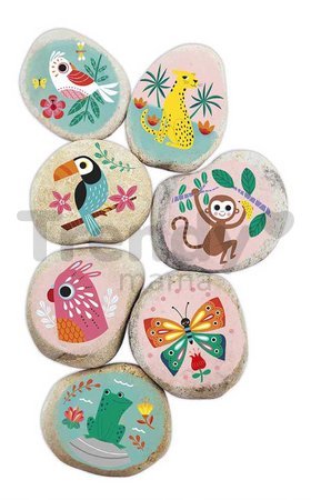 Maxi kreatívna sada Maľované kamene Pebble Painting Atelier Janod 7 kameňov od 6 rokov J07922