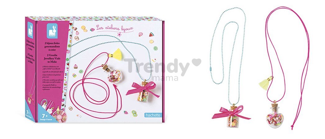 Sada na výrobu šperkov Náhrdelníky s flakónikmi Goodie Jewellery Vials Atelier Janod 2 kusy od 7 rokov J07935