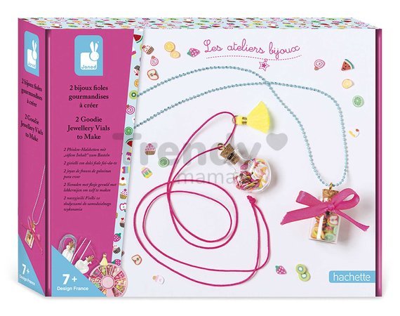 Sada na výrobu šperkov Náhrdelníky s flakónikmi Goodie Jewellery Vials Atelier Janod 2 kusy od 7 rokov J07935