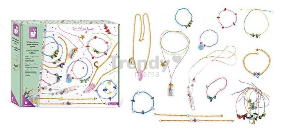 Sada na výrobu šperkov Talizmany Jewellery from Galaxy Resin Atelier Janod na výrobu 16 kusov šperkov od 8 rokov J07938