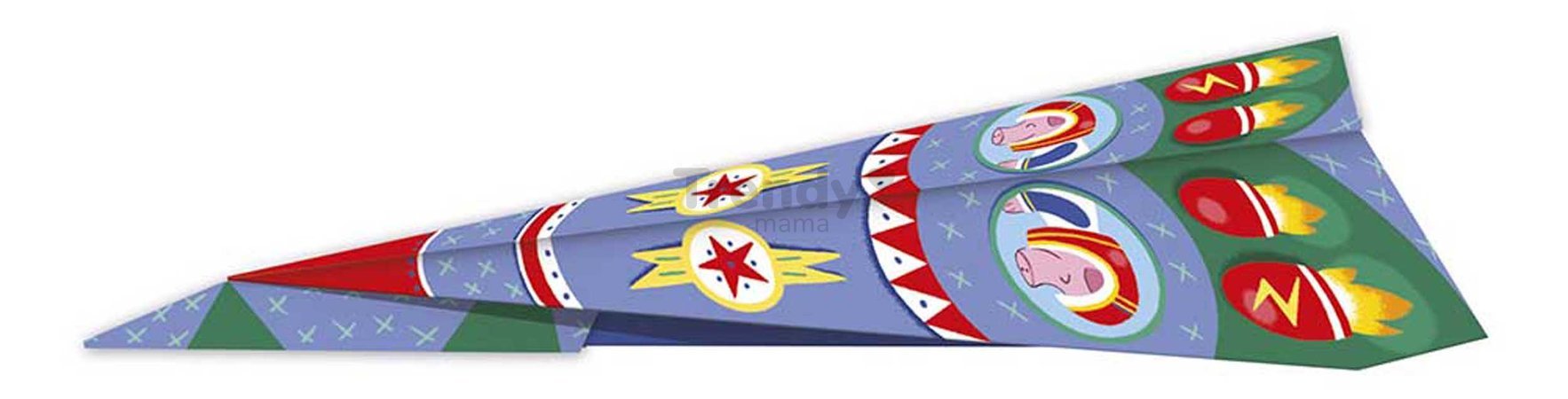 Mini kreatívna sada Lietadlá Origami Paper Planes Atelier Janod papierové skladačky 5 lietadiel od 6 rokov J07940