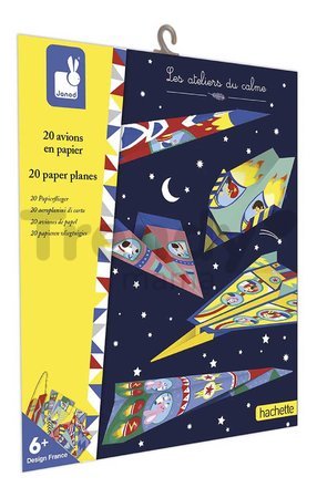 Mini kreatívna sada Lietadlá Origami Paper Planes Atelier Janod papierové skladačky 5 lietadiel od 6 rokov J07940