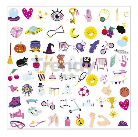 Mini kreatívna sada Nebo peklo raj Origami Paper Fortune Tellers Atelier Janod papierové skladačky 24 kariet od 7 rokov J07941