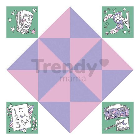 Mini kreatívna sada Nebo peklo raj Origami Paper Fortune Tellers Atelier Janod papierové skladačky 24 kariet od 7 rokov J07941