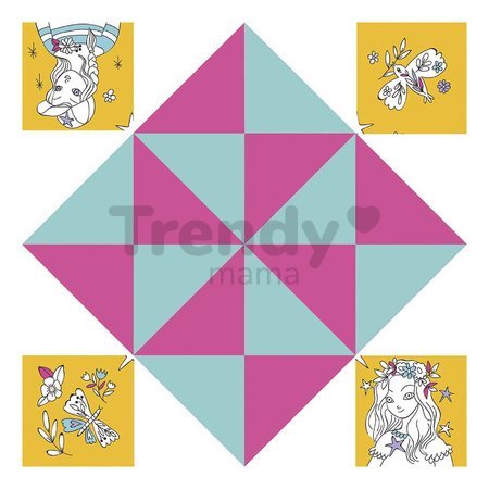 Mini kreatívna sada Nebo peklo raj Origami Paper Fortune Tellers Atelier Janod papierové skladačky 24 kariet od 7 rokov J07941