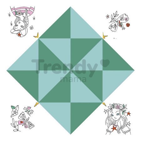 Mini kreatívna sada Nebo peklo raj Origami Paper Fortune Tellers Atelier Janod papierové skladačky 24 kariet od 7 rokov J07941