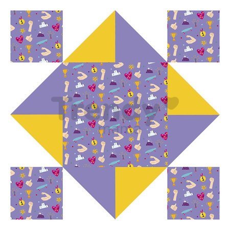 Mini kreatívna sada Nebo peklo raj Origami Paper Fortune Tellers Atelier Janod papierové skladačky 24 kariet od 7 rokov J07941