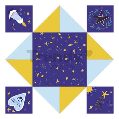 Mini kreatívna sada Nebo peklo raj Origami Paper Fortune Tellers Atelier Janod papierové skladačky 24 kariet od 7 rokov J07941