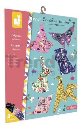 Mini kreatívna sada Zvieratká Origami Animals Atelier Janod papierové skladačky 6 origami modelov od 8 rokov J07943