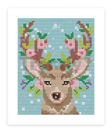 Maxi kreatívna sada Trblietavý obraz Jeleň Diamond Painting Stag Atelier Janod 3900 kamienkov od 8 rokov J07948