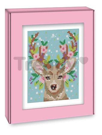 Maxi kreatívna sada Trblietavý obraz Jeleň Diamond Painting Stag Atelier Janod 3900 kamienkov od 8 rokov J07948