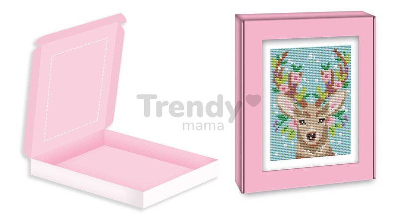 Maxi kreatívna sada Trblietavý obraz Jeleň Diamond Painting Stag Atelier Janod 3900 kamienkov od 8 rokov J07948
