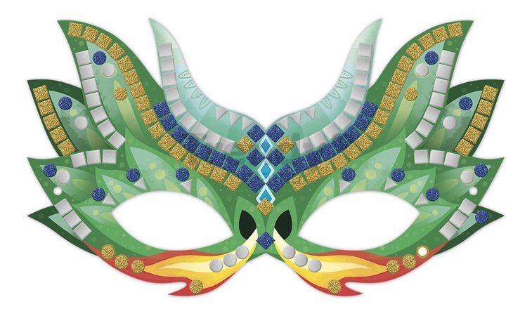 Mini kreatívna sada Mozaika Masky Mosaics Masks Atelier Janod 6 masiek od 7 rokov J07956
