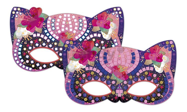 Mini kreatívna sada Mozaika Masky Mosaics Masks Atelier Janod 6 masiek od 7 rokov J07956