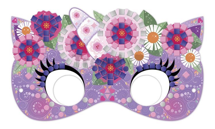 Mini kreatívna sada Mozaika Masky Mosaics Masks Atelier Janod 6 masiek od 7 rokov J07956