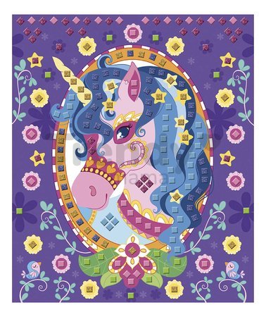 Mini kreatívna sada Mozaika Jednorožec Mosaics Ponies and Unicorns Atelier Janod 6 listov od 5 rokov J07957