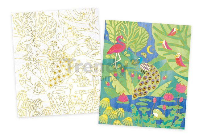 Maxi kreatívna sada Maľovanie vodovými farbami Zvieratká Golden Pictures Watercolor Animals Atelier Janod 4 obrázky od 6 rokov J07959