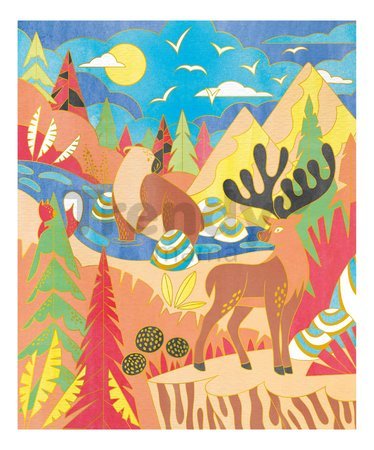 Maxi kreatívna sada Maľovanie vodovými farbami Zvieratká Golden Pictures Watercolor Animals Atelier Janod 4 obrázky od 6 rokov J07959