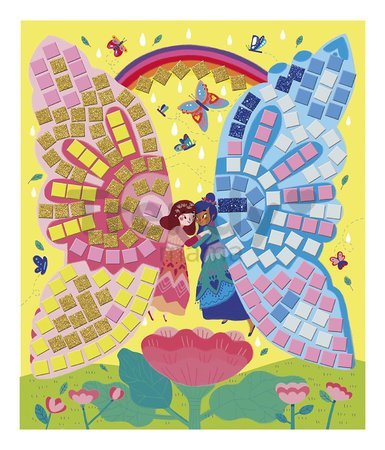 Maxi kreatívna sada Mozaika Víly Mosaics Fairies Atelier Janod 8 listov od 5 rokov J07960