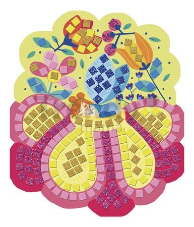 Maxi kreatívna sada Mozaika Víly Mosaics Fairies Atelier Janod 8 listov od 5 rokov J07960