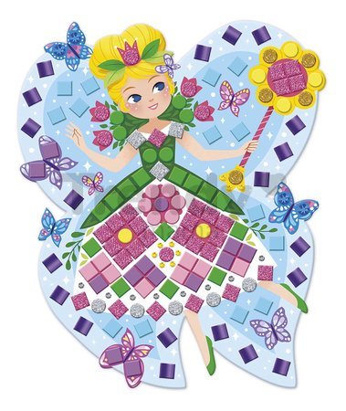 Maxi kreatívna sada Mozaika Princezné a víly Mosaics Princesses and Fairies Atelier Janod 8 kariet od 5 rokov J07962