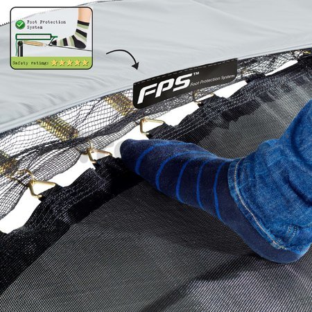 Trampolína Elegant Premium Ground Sports Black Exit Toys prízemná 214*366 cm čierna