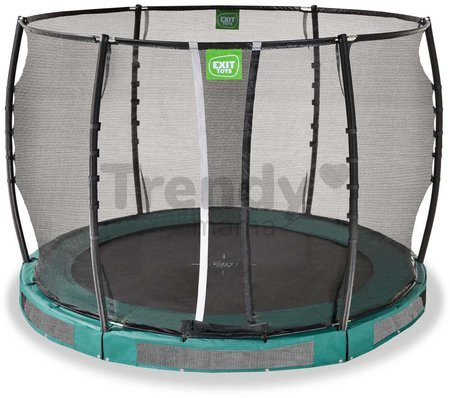 Trampolína s ochrannou sieťou Allure Premium ground Exit Toys prízemná priemer 305 cm zelená