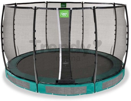 Trampolína s ochrannou sieťou Allure Premium ground Exit Toys prízemná priemer 366 cm zelená