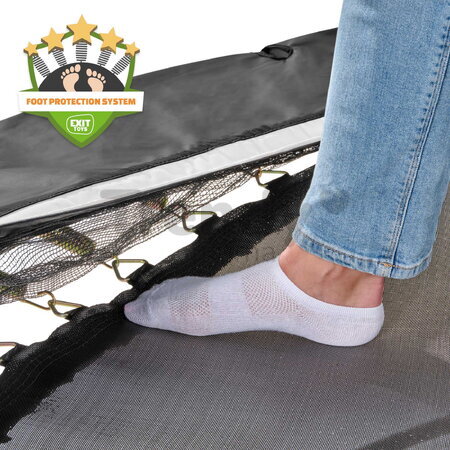 Trampolína s ochrannou sieťou Allure Premium ground Exit Toys prízemná priemer 427 cm čierna ET08651410