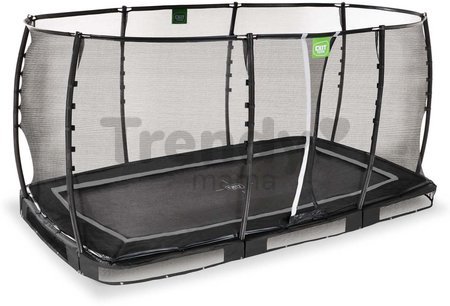 Trampolína s ochrannou sieťou Allure Premium  ground Exit Toys prízemná 244*427 cm čierna