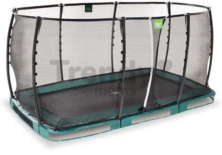 Trampolína s ochrannou sieťou Allure Premium ground Exit Toys prízemná 244*427 cm zelená