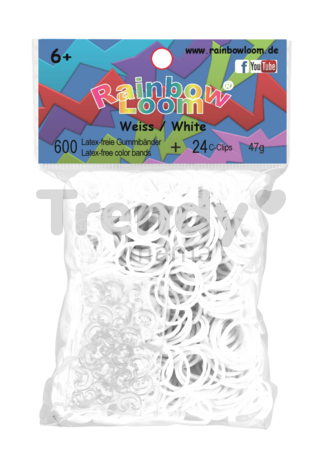 Rainbow Loom originálne gumičky 600 kusov biele
