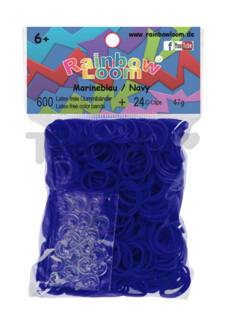 Rainbow Loom originálne transparentné gumičky 600 kusov modré od 6 rokov
