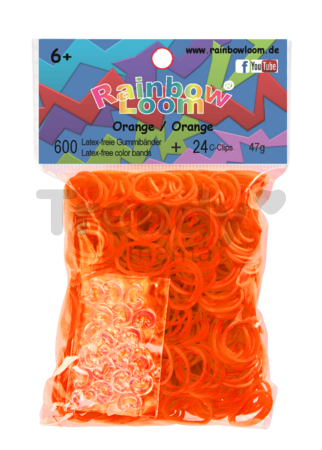 Rainbow Loom originálne gumičky 600 kusov oranžové od 6 rokov