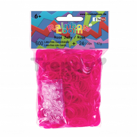 Rainbow Loom originálne transparentné gumičky 600 kusov ružové od 6 rokov