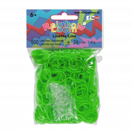 Rainbow Loom originálne transparentné gumičky 600 kusov svetlozelené od 6 rokov