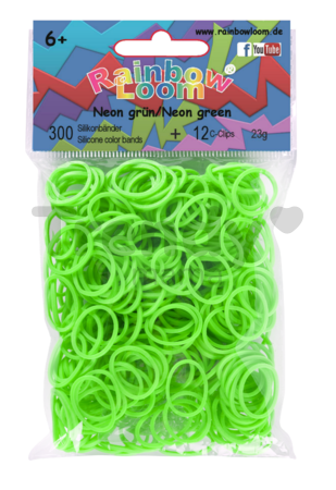 Rainbow Loom originálne gumičky 300 kusov neónovozelené od 6 rokov