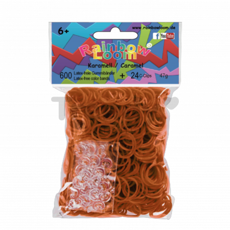 Rainbow Loom originálne gumičky 600 kusov karamelové od 6 rokov