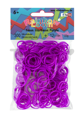 Rainbow Loom originálne gumičky 300 kusov neónovofialové od 6 rokov