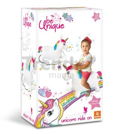 Jednorožec na skákanie Unicorn Ride on Mondo gumený biely